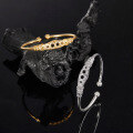 wholesale Metal Material: 925 Silver Inlaid Moissanite Bracelet for Women Wholesale Handmade Cross-Border Hot-Selling Style Morning Dew Bangle Light Luxury High-End-0-2