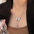 wholesale S925 Sterling Silver Heavy Workmanship Angel Wing Necklace for Women, Korean Summer New Edition Small Design Versatile Collarbone Chain-0-2
