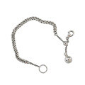 wholesale S925 Sterling Silver Korean Version Minimalist Vintage Distressed N-Chain Flat Chain Beaded Adjustable Bracelet Jewelry-0-4