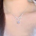 wholesale S925 Sterling Silver Chaoxiaobai Women's Small Pavé Star Necklace Minimalist Delicate Collarbone Chain-0-2