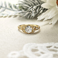 wholesale Metal: 925 Sterling Silver Gold Plated DUNLI Jewelry Cross-Border Shining Moissanite Diamond Ring Women Light Luxury Ins Style High-End Sense Jewelry-Moissanite Luxury 925 Silver Ring  Size 5 (US)