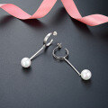 wholesale S925 silver Korean and Japanese style elegant pearl earrings for women, small and trendy design with tassels, cross-border new accessory for wholesale-0-1