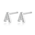 wholesale Metal material: 925 Sterling Silver Earring type: Stud Earrings Style: Luxury, High-end Feature: Inlaid with Zircon Design: 26 Letters Target audience: Women Use: Cross-border wholesale-0-4