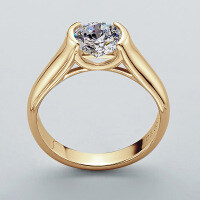 S925 Silver 18k Gold Plated 2ct D Color Moissanite Classic Minimalist Women's Ring Wholesale-2-carat luxury diamond ring [K gold]  9 US dollars