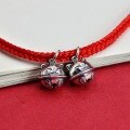 wholesale 925 Sterling Silver Lucky Cat Bell Pendant Charm for Handmade DIY Jewelry Bracelet Necklace Cord Red String Beading-0-1