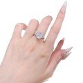 wholesale S925 Silver New 5-Carat High Carbon Diamond Ice Flower Cut European-American Style Full Diamond Ring-0-4
