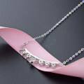 wholesale S925 silver Korean retro elegant collarbone chain for women, creative and unique with embedded zirconia teardrop curtain pendant wholesale-0-2