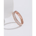 wholesale Sterling Silver Rose Gold Plated Full Eternity Band Ring for Women with Square Stones, Minimalist Design New Release Index Finger Ring-0-3
