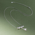 wholesale S925 Silver Fresh and Sweet Ins Style Niche Design Minimalist Bamboo Joint Leaf Necklace Y01803-0-6