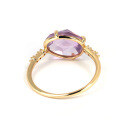 wholesale S925 silver gold-plated natural amethyst ring for women, Japanese birthstone ring, factory supply, wholesale-0-3