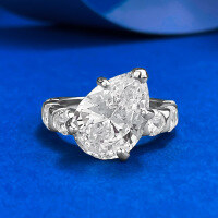 wholesale S925 Sterling Silver 10*14mm Pear Shape Pigeon Egg Daily Fashion Personality Style-R1345 Pear Shape Ring  Size 6