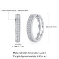 wholesale S925 Sterling Silver Cross-Border Hot-Selling New Moissanite Hoop Earrings, Minimalist and Versatile Women's Moissanite Earrings-0-5