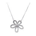 wholesale [925 Silver] Maker S990 Full Silver Korean Style Inlaid Full Diamond Sunflower Necklace for Women, Fashionable and Personalized Ins Versatile Choker-0-4