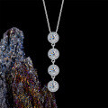 Metal Cross-Border Live Sale Hit: Princess Full-Diamond Moissanite Bracelet & Adjustable Necklace Wholesale-0-1