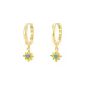 wholesale 925 Sterling Silver Blue Opal Earrings Wholesale For Women Fashion Luxury Personality Ear Clasps Cross-border Minimalist Style-0-8