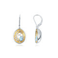 wholesale S925 Silver Designer High-End Gemstone Ear Drops with Natural Topaz, Personalized Stud Earrings-0-0