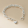 wholesale S925 Sterling Silver Fresh and Sweet Ins Style Niche Design Exquisite Heart Lock Chain Bracelet S7751-0-0