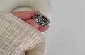 wholesale S925 Sterling Silver Vintage Green Gemstone Snake Ring Ins Single Ring Hip-Hop Index Finger Ring Trendy Brand-0-1