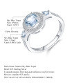 wholesale S925 Silver Designer Light Luxury Natural Topaz Ring with High-End Setting and Natural Gemstone-0-5