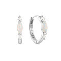 wholesale 925 Sterling Silver Earrings with Natural Australian Opal, Micro-Paved Zircon, Hoop Ear Cuff, Light Luxury High-End, Instagram-Worthy, Best-Selling in Europe and America-0-6