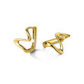 wholesale S925 sterling silver wave pattern minimalistasymmetric curve earrings for women M01273-0-4
