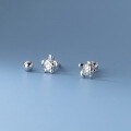 wholesale S925 silver Korean-style fashionable turtle stud earrings with spiral design for students M01634-0-3