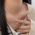 wholesale S925 Sterling Silver Constant Round Bead Double-Layer Snake Chain Necklace for Women, New Minimalist Light Luxury Layering Collarbone Chain-0-2