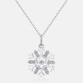 wholesale S925 Sterling Silver Cross-border Best-selling Christmas Gift Snowflake Pendant Collarbone Chain Fashionable Trendy Necklace Wholesale from Manufacturer-0-3