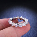 S925 Silver Ring, Moissanite Stackable Pinky Ring for Women, Jewelry Manufacturer-0-2