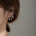 wholesale S925 Silver 26 Letters Diamond-Inlaid Ear Studs Korean Style Simple and Elegant Single Pendant for Women D9558-0-1