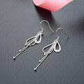 wholesale S925 Sterling Silver Niche Design Long Tassel Drop Earrings with Ear Hooks for Women, Cross-Border New Accessory-0-0