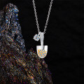 S925 Silver Shovel Series Small Spade Mossan Necklace for Women, Minimalist Luxury Design-0-1