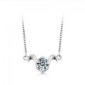 925 Silver Zodiac Pendant with 1-Carat Moissanite Necklace for Women-0-0
