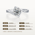 925 Sterling Silver Moissanite Heart Ring, Cross-Border Hot-Sell-0-4