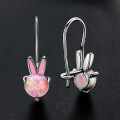 S925 Silver White Opal Earrings, Arched Design, Wholesale, Cross-border Live Sales-0-19