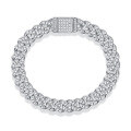 wholesale Sterling Silver Hip Hop Street Hottest NewIns Cross-Border Moissanite Cuban Chain Bracelet Jewelry-0-4