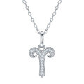wholesale S925 Silver New Classic Twelve Zodiac Signs Series Pendant with D Color Moissanite, Unisex Necklace-0-5