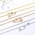 wholesale 18K Gold Choker Chain Women's Ins Simple Versatile Shining Necklace Yellow Gold White Gold Rose Gold Plain Chain Customization-0-2