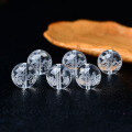 wholesale Metal material natural white crystal carved "Fortune in Sight" round bead spacer bead handmade craft DIY crystal bead string jewelry accessory-0-3