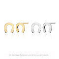 wholesale S925 Sterling Silver Cross-border Hot-selling Fashion Minimalist U-shape Ear Studs, Simple And Versatile Sweet Niche Design Ear Accessories-0-0