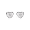 wholesale S925 Sterling Silver Four-Leaf Clover Diamond Stud Earrings Women Minimalist Style Small Fresh Personalized Elegant Heart-shaped Silver Earrings Wholesale-0-4