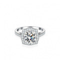 S925 Silver Moissanite Cross Women's Ring, 2 Carat, Cross-border Supply-0-0