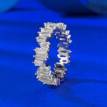 wholesale S925 Sterling Silver Cross-Border Bestseller Irregular Full Diamond Ring for Women, Trendy Ins Style Band-0-1