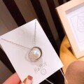 wholesale S925 Sterling Silver Korean-style Fashion Freshwater Pearl Necklace for Women, Luxe Minimalist Collarbone Chain, Gift for Girlfriend for New Year-0-0