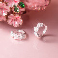 wholesale S925 Sterling Silver Fresh and Sweet Ins Style Niche Design Exquisite Diamond-Inlaid Flower Ear Clasp M06621-0-0