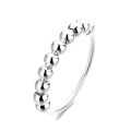 wholesale S925 Sterling Silver Irregular Movable Lucky Bead Ring New Release Stress-Relief Creative Versatile Accessory-0-5