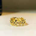 18K Gold Plated S925 Silver 1ct Ice-Cut Iris Flower Ring-0-1