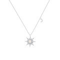 wholesale S925 Sterling Silver Sun And Moon Pendant Necklace With Opal-0-1
