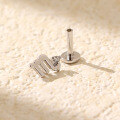 wholesale 925 Sterling Silver Piercing Studs Earrings Twelve Zodiac With Flat Back  For Women-0-18