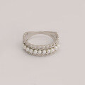 wholesale S925 Silver Japanese Minimalist Small Niche Elegant Pearl Ring, Versatile Design-0-1